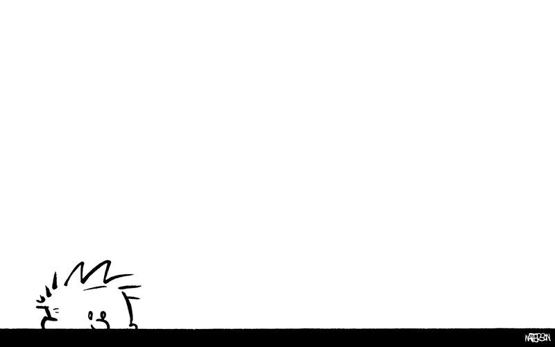 Calvin Peeking from Behind