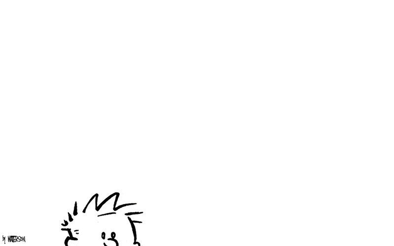 Calvin peeking from below