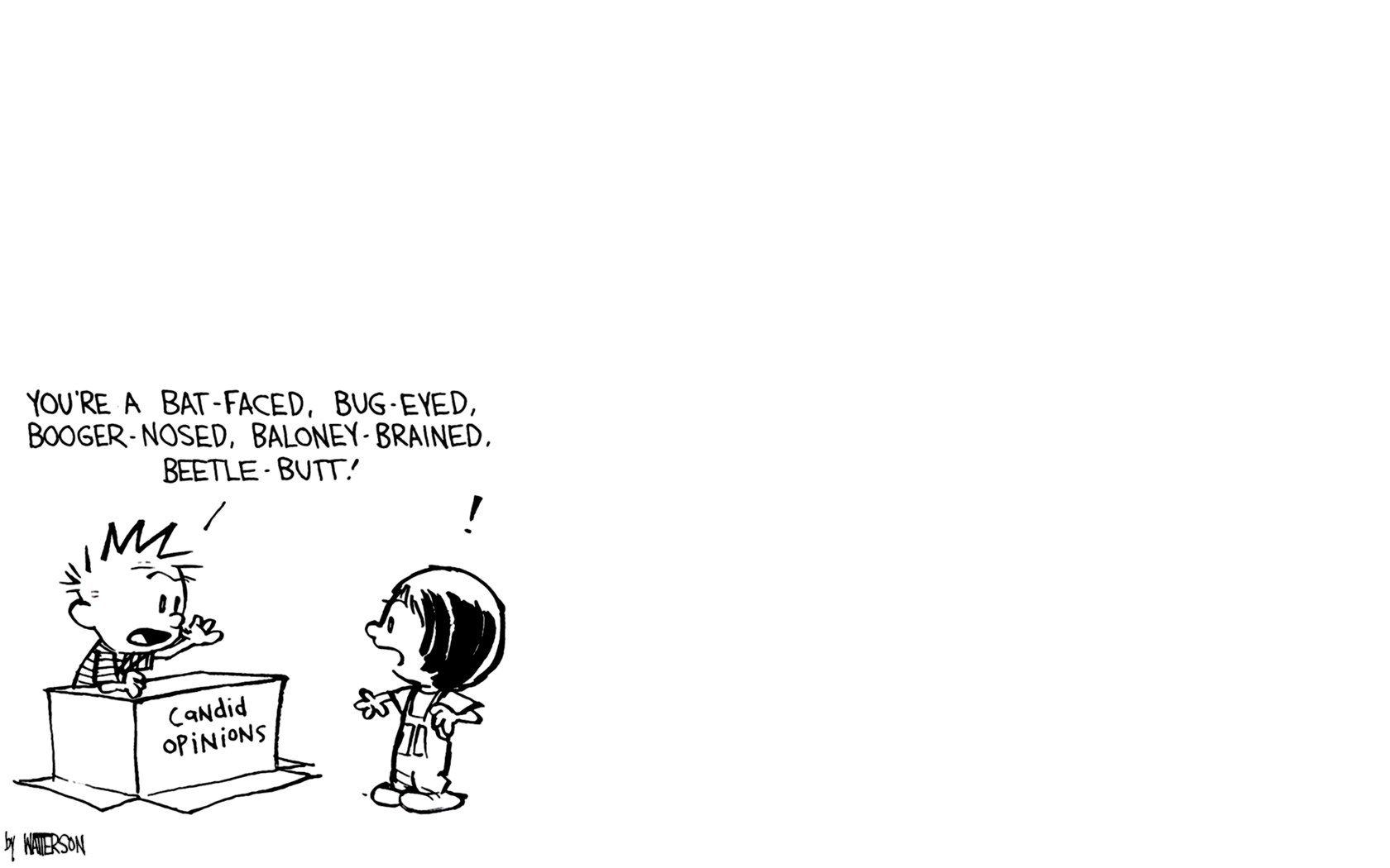 Calvin's insult machine