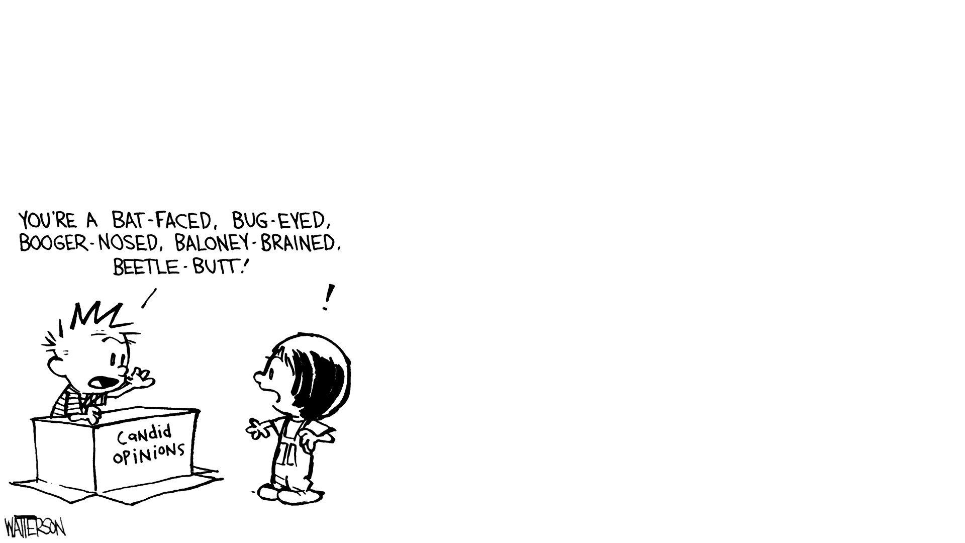 Calvin's insult machine