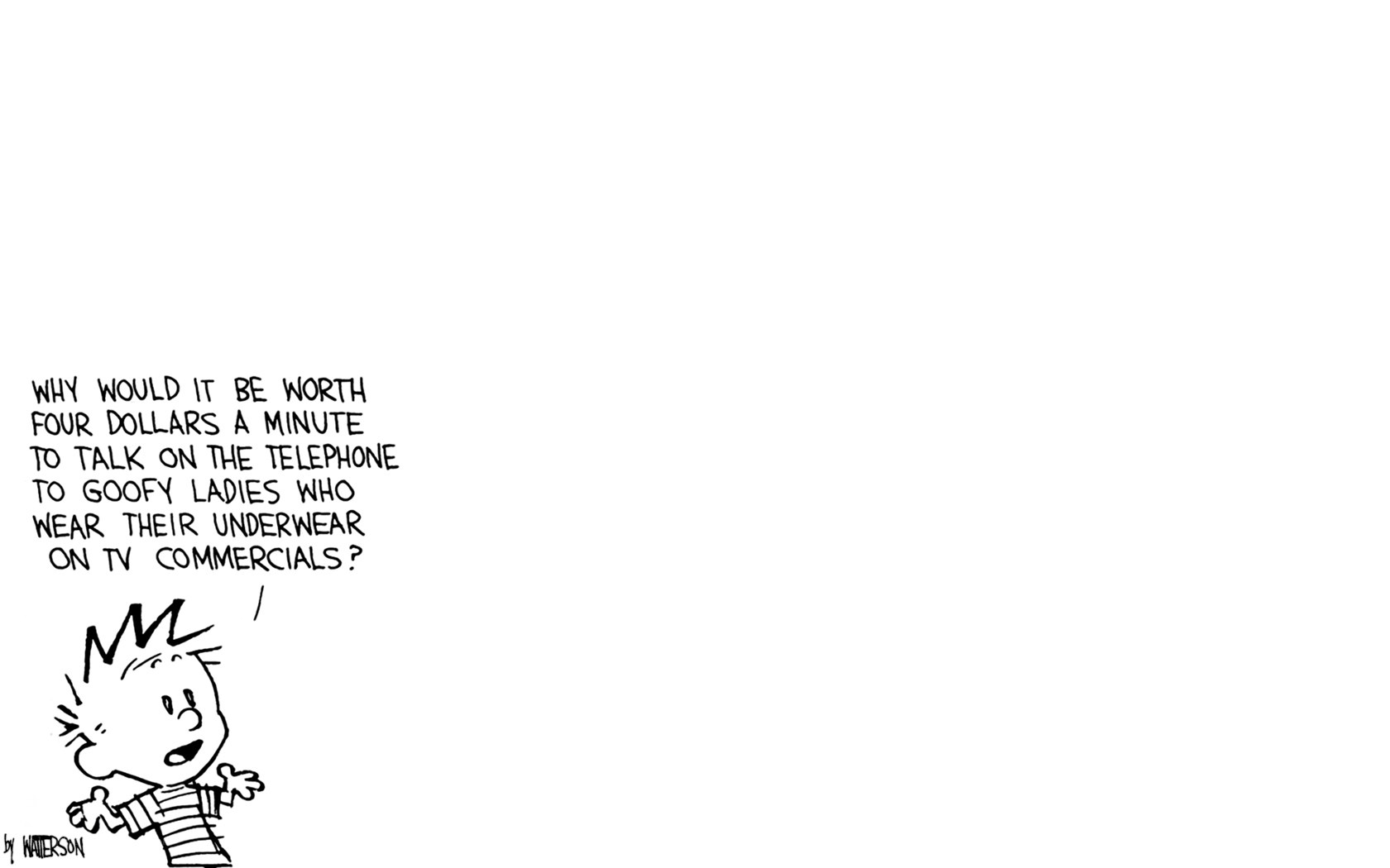 Calvin's phone call question