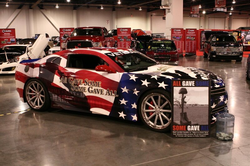 Camaro with Flag Wrap