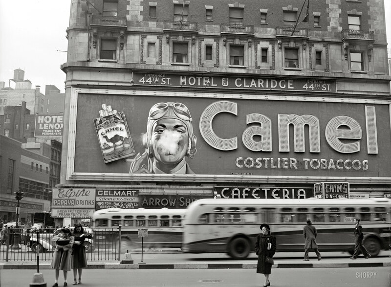 Camel ad on Claridge Hotel