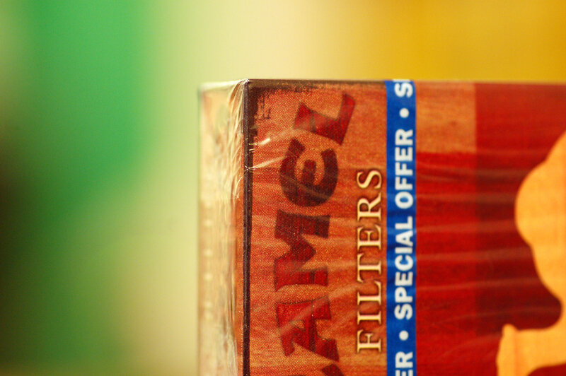 Camel Filters pack close-up