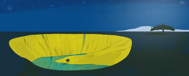 Camel in Yellow Pit