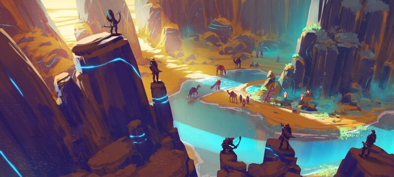 Camels in Canyon