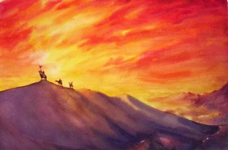 Camels on a Hill