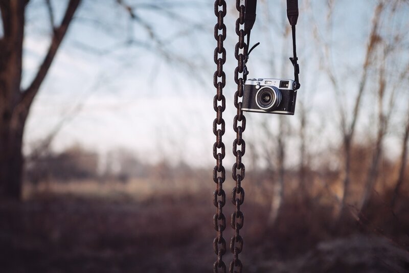 Camera Hanging on Chains
