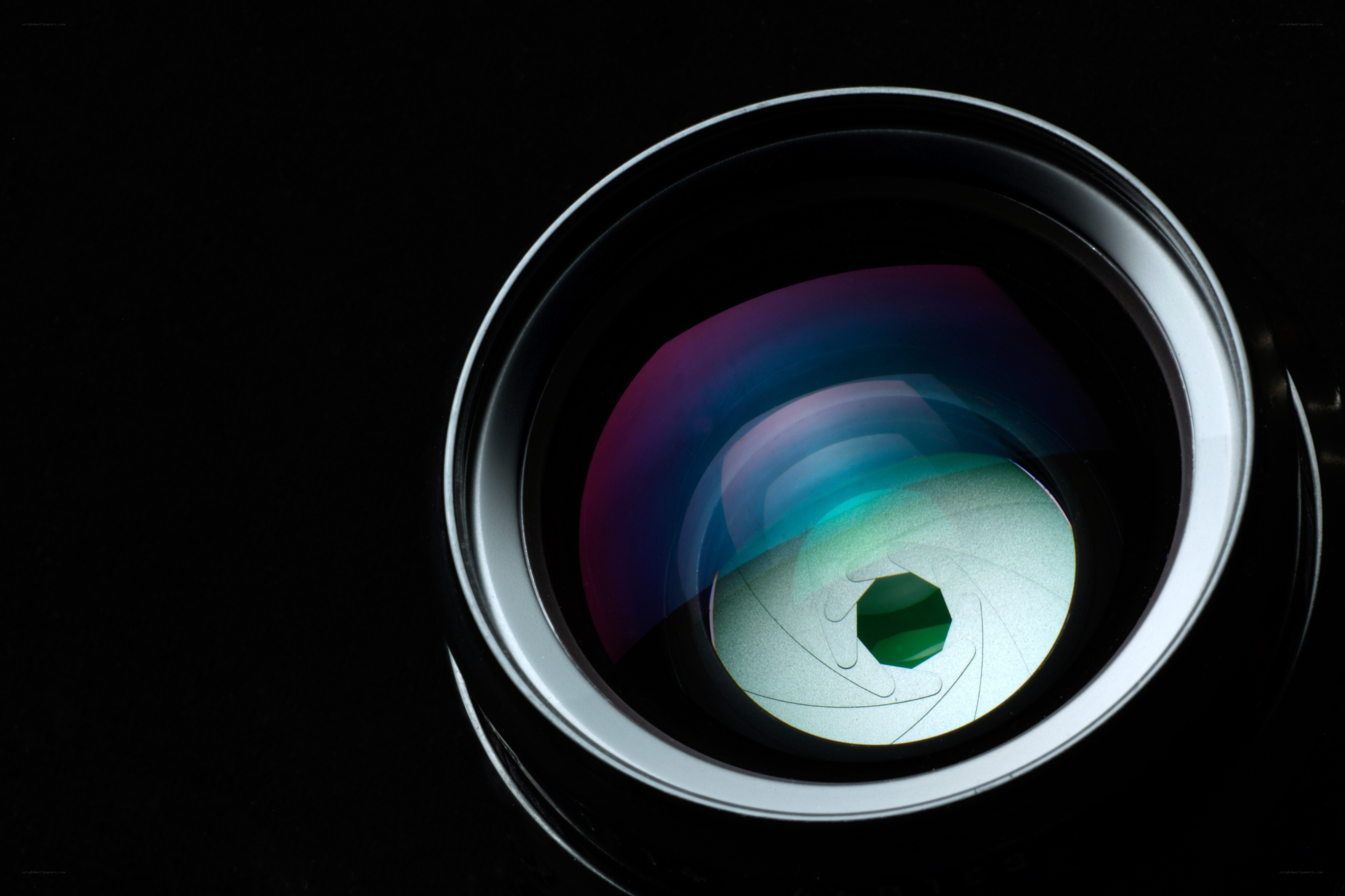 camera lens aperture close-up