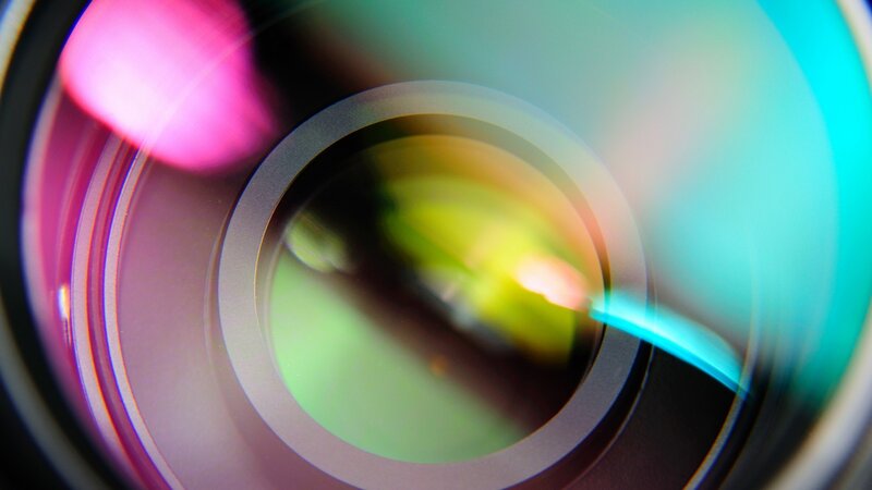 Camera Lens Aperture — Green, Abstract