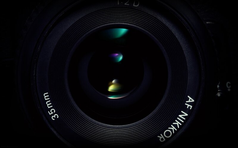 Camera Lens — Black, Dark