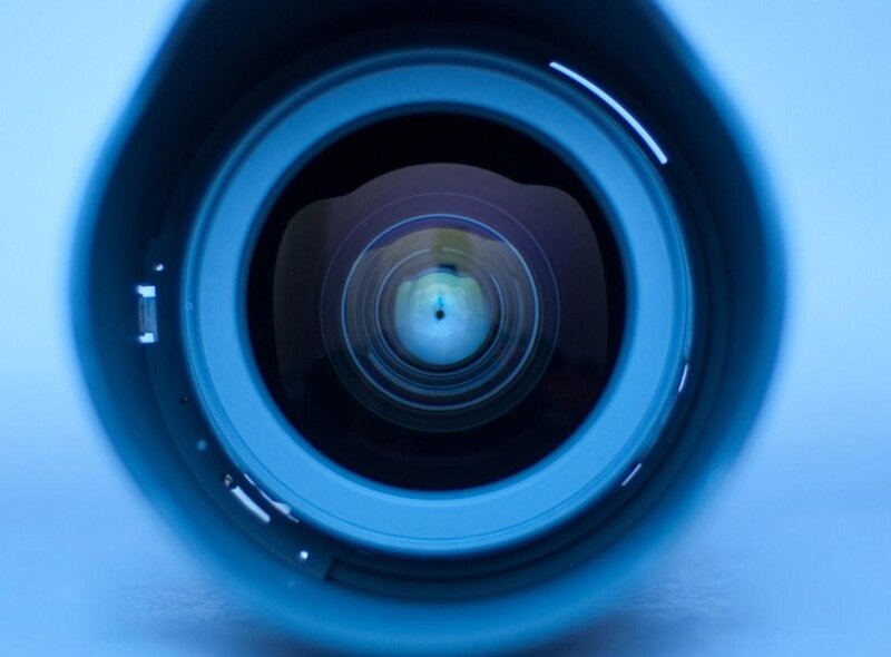 Camera Lens — Blue, Cool
