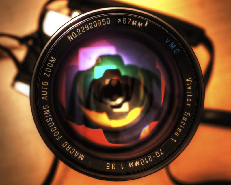 camera lens close-up