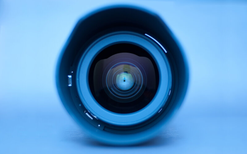 camera lens close-up