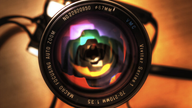 camera lens close-up