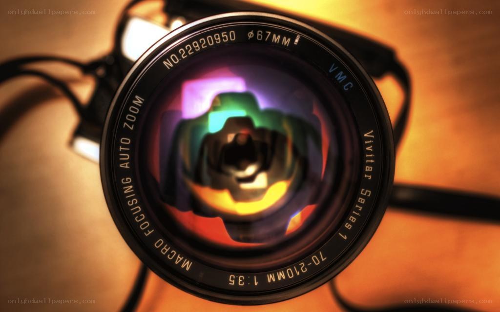 camera lens close-up