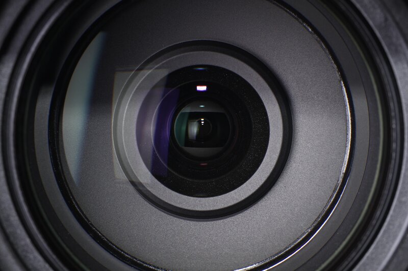 Camera Lens Close-up — Black, Neutral, Photograph