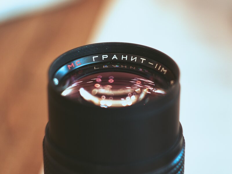 Camera Lens Front View — Black
