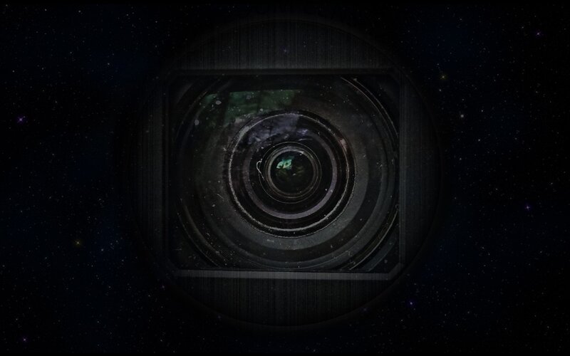 camera lens in space