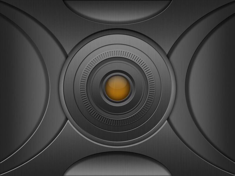 Camera Lens on Metal Surface