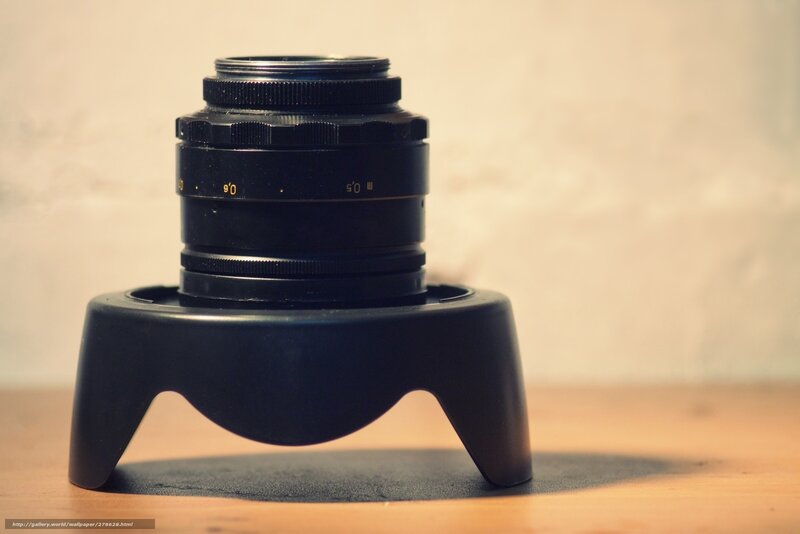 camera lens on stand