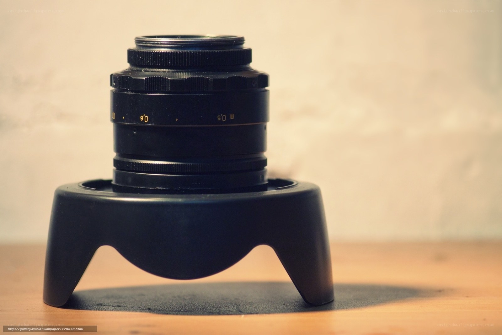camera lens on stand