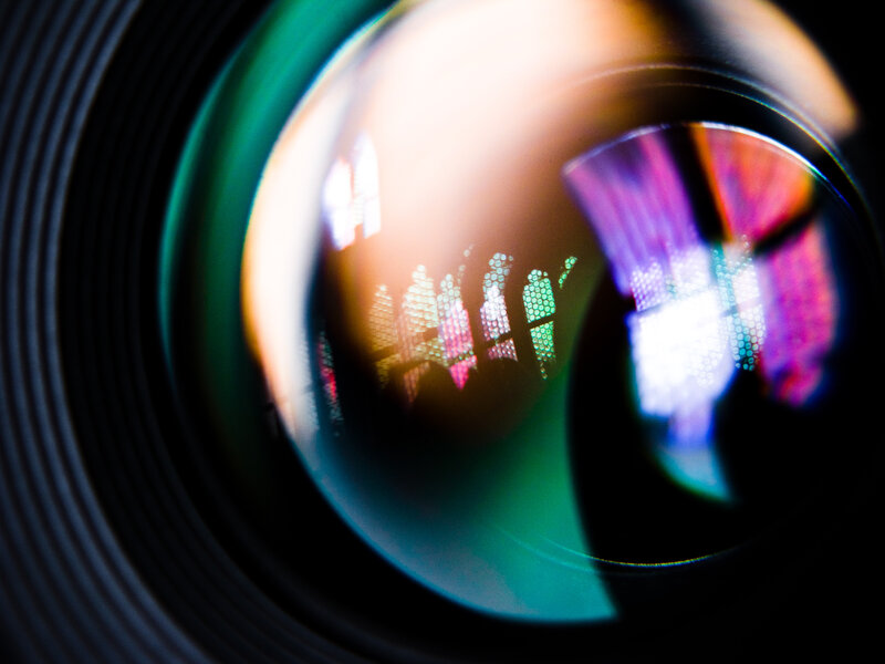camera lens reflection