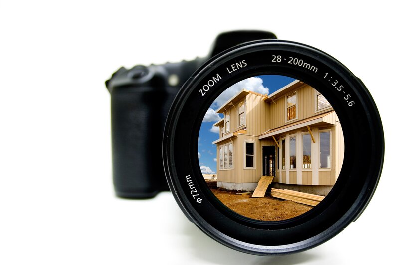 Camera Lens with House View
