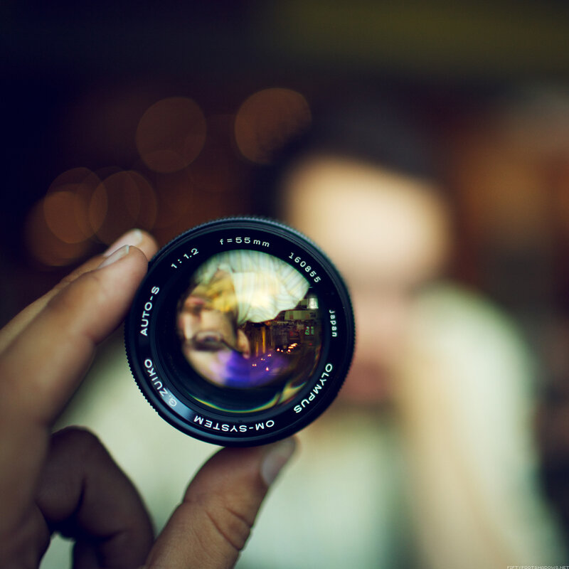 Camera lens with reflection