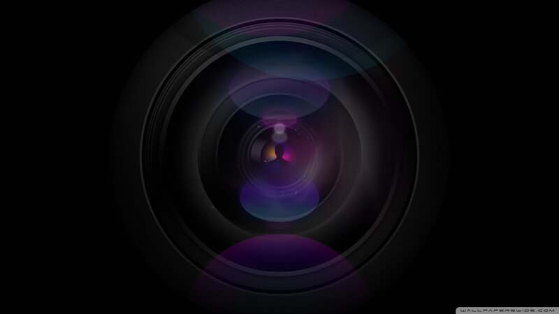 Camera Lens with Silhouette — Black