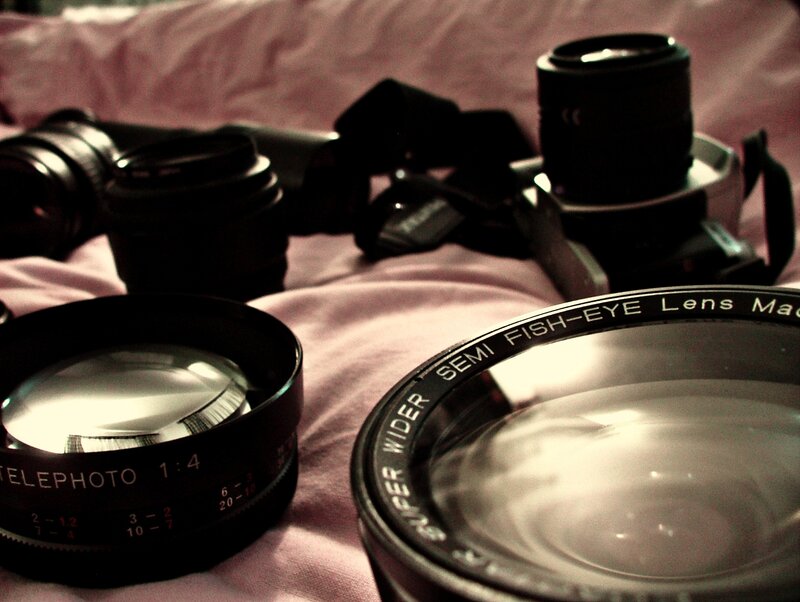 Camera Lenses on Fabric