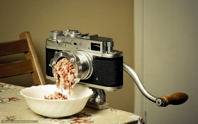 camera meat grinder