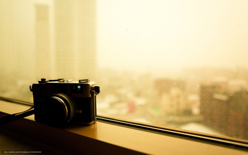 camera on a windowsill