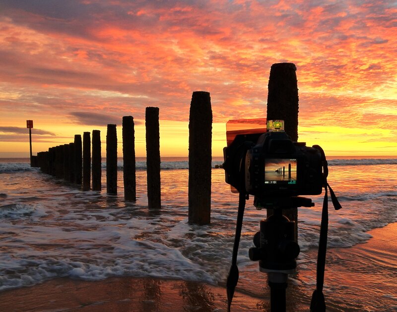 Camera on Tripod at Beach