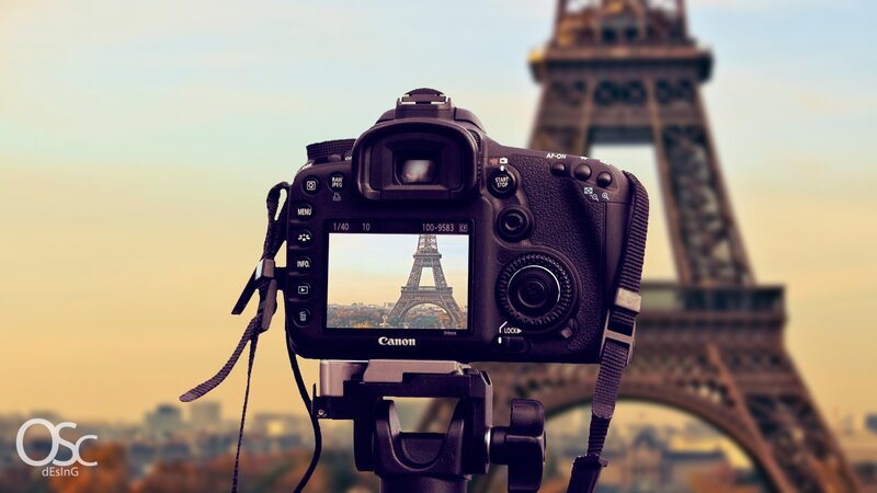 Camera Photographing Eiffel Tower