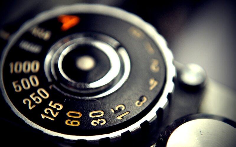 Camera Shutter Speed Dial — Black, Neutral