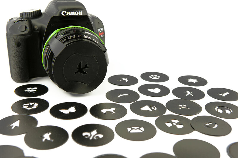 Camera with lens filters
