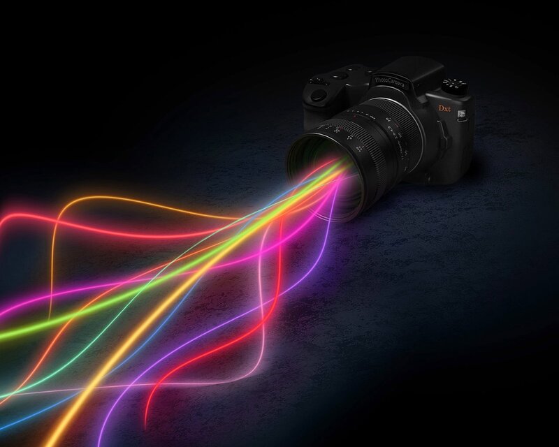 Camera with Light Trails — Black