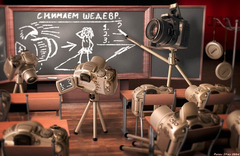 Cameras in a classroom