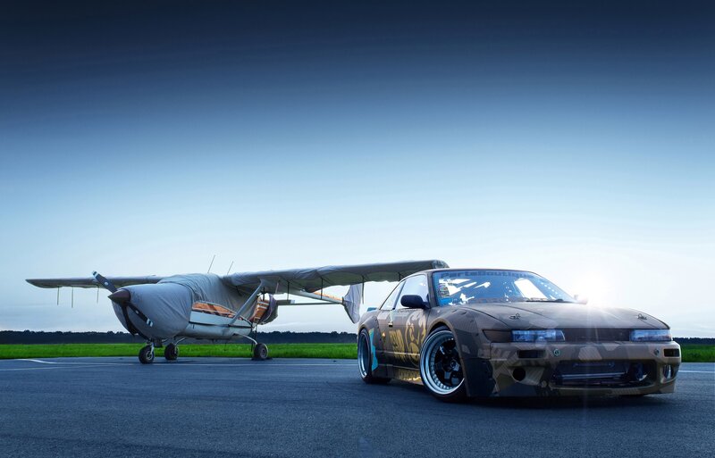 Camouflage Car and Airplane