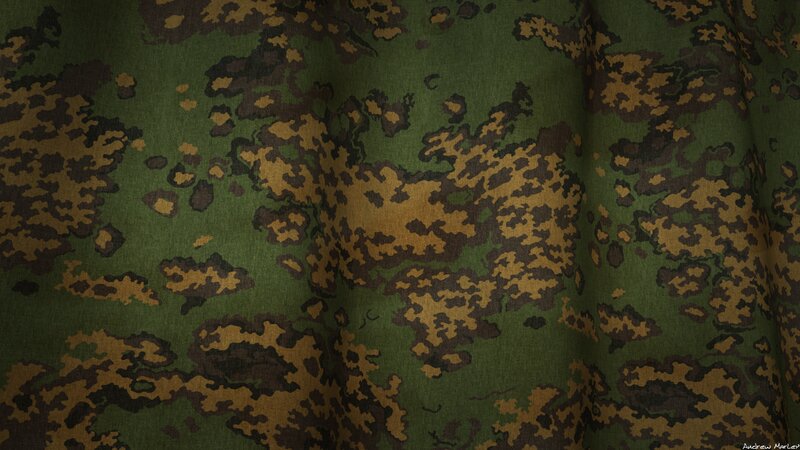 Camouflage Fabric Pattern — Green, Neutral