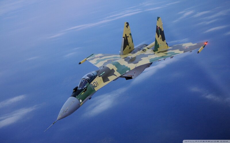Camouflage Fighter Jet — Blue, Dynamic, Photograph, Aircraft, Sky, Clouds