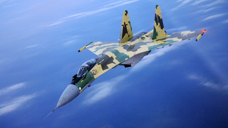 Camouflage Fighter Jet — Blue, Dynamic, Photograph, Aircraft