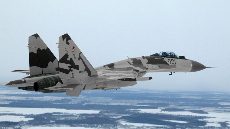 Camouflage Fighter Jet — Gray, Cold