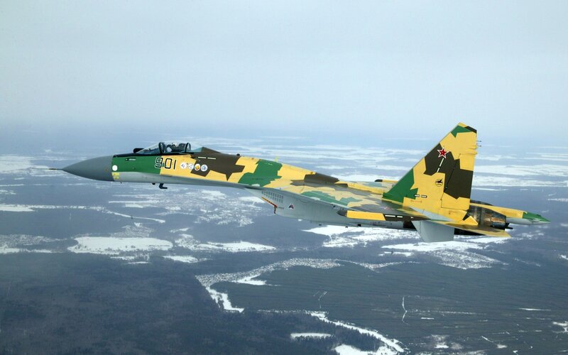 Camouflage Fighter Jet — Green, Cold, Aerial