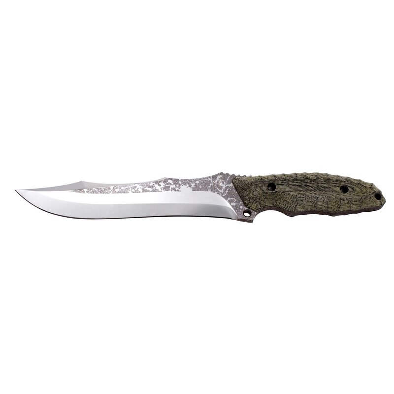 camouflage-handled knife