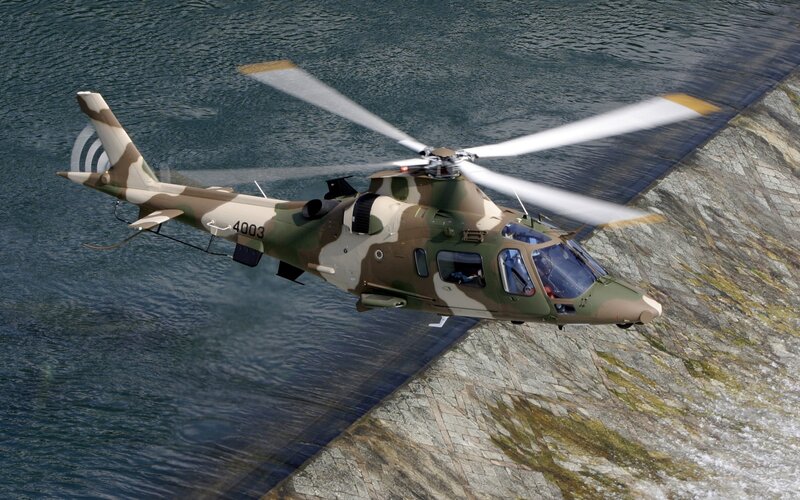 Camouflage Helicopter — Green, Dramatic