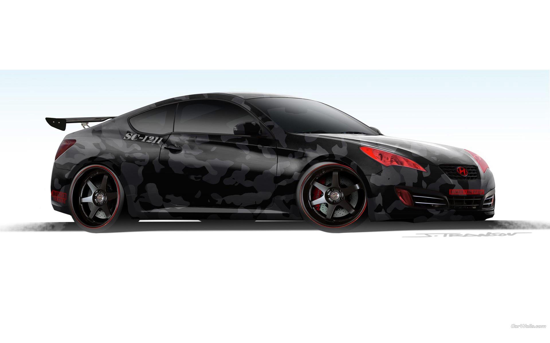 camouflage Hyundai coupe