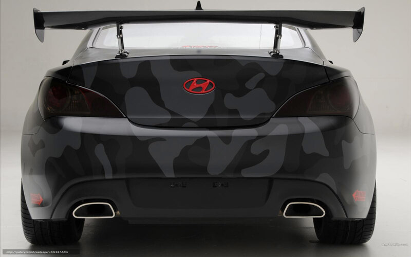 camouflage Hyundai sports car