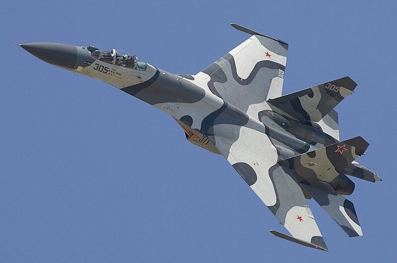 Camouflage Jet Fighter — Blue